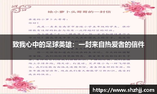 致我心中的足球英雄：一封来自热爱者的信件